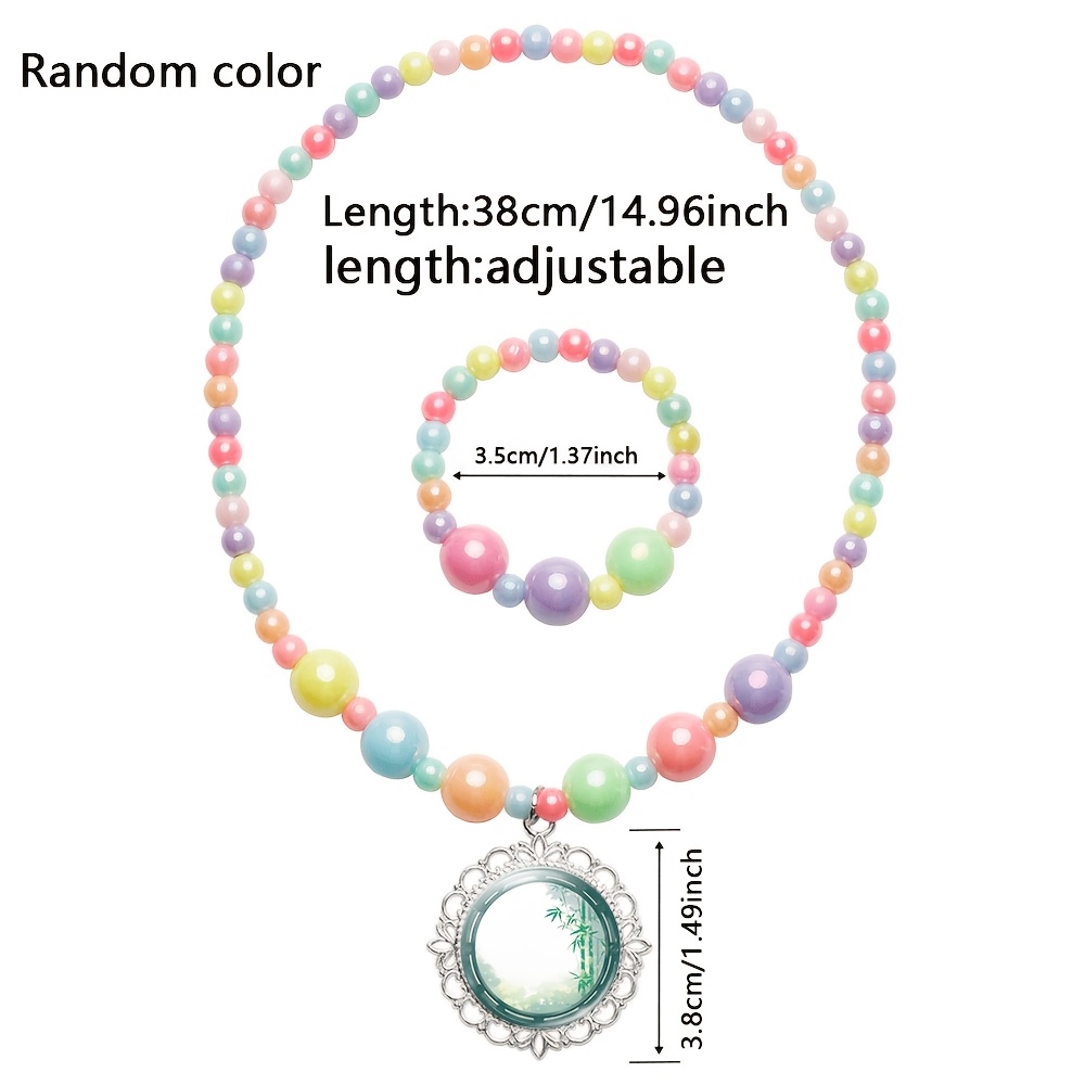2pc Random Color Women's Jewellery Set, Necklace & Bracelet